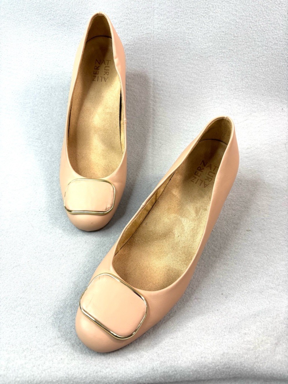Naturalizer DONLEY 9.5 Workwear Rounded Square Buckle Chunky Heel Office Shoe
